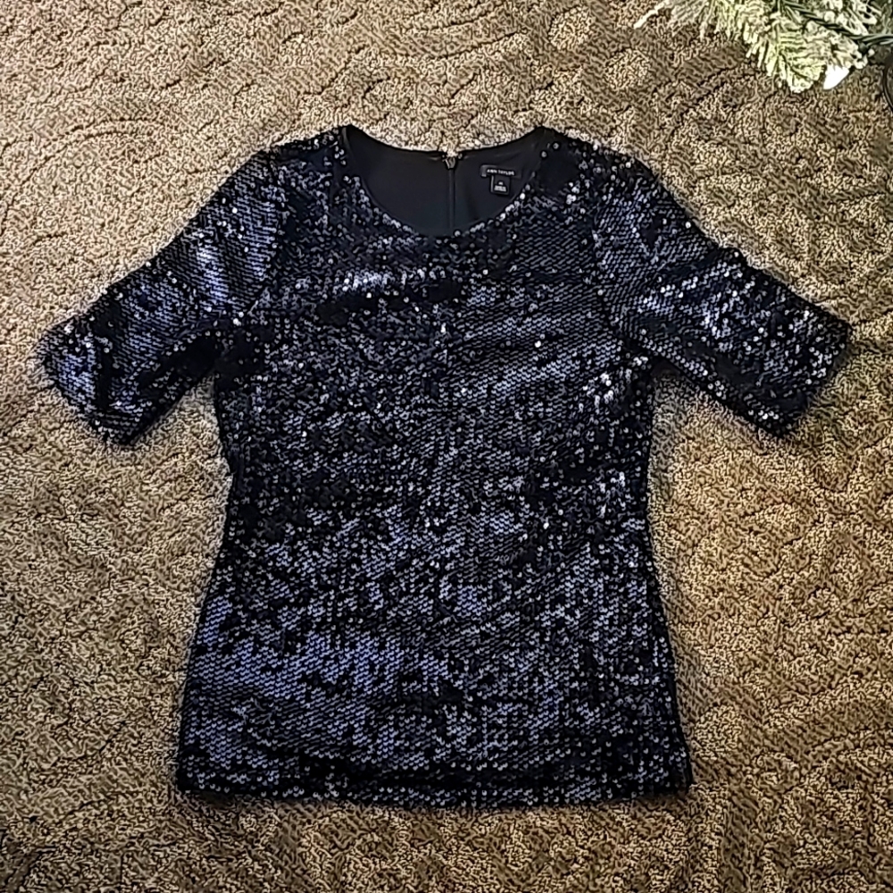 Ann Taylor Sequin Top